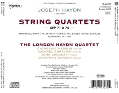 London Haydn Quartet - String Quartets Opp 71 & 74 (2CD)