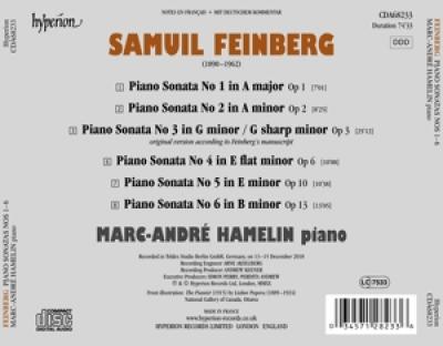 Marc-Andre Hamelin - Piano Sonatas Nos 1'6