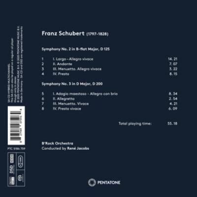 B'Rock Orchestra / Rene Jacobs - Schubert Symphonies 2 & 3