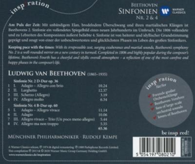 Beethoven, L. Van - Symphonies No.2 & 4 (Rudolf Kempe/Munchner Philharmoniker)