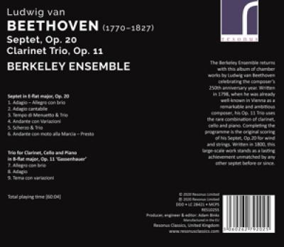 Berkeley Ensemble - Beethoven Septet Op. 20 & Clarinet