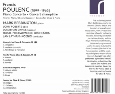 Royal Philharmonic Orchestra Jan La - Poulenc Piano Concerto & Concert Ch