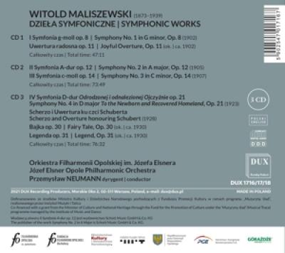 Maliszewski, W. - Symphonic Works (Jozef Elsner Opole Philharmonic Orchestra, Przemyslaw N) (3CD)