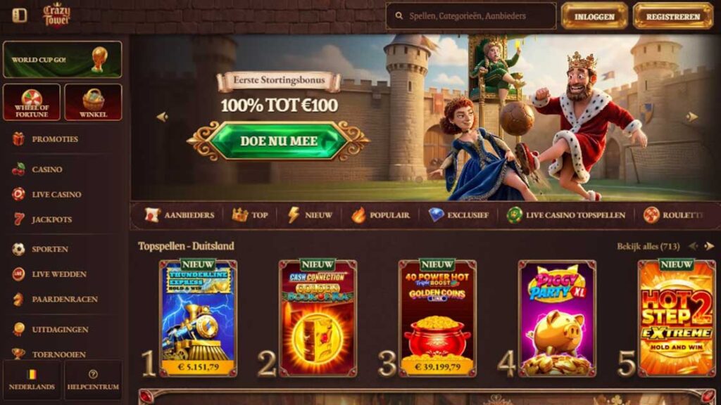 review over online casino belgie van crazy tower